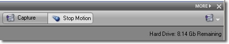 APE Capture panel detail: More button.