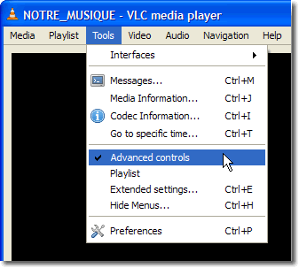 advanced controls menu